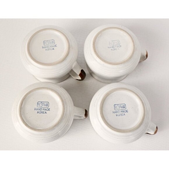 Vintage Festival Chunky Soup Bowls Retro Vegetable Mushroom Tomato Onion Korea - Picture 8 of 9